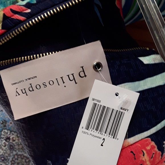 Philosophy multi colored pencil skirt size 2 NWT - Picture 3 of 6